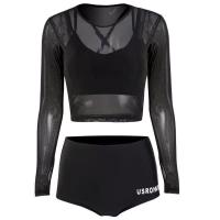 ราคา ส่งเร็ว Kaykai shop ชุดว่ายน้ําบิกินี่ แขนยาว ผ้าตาข่ายซีทรู สีดํา เซ็กซี่ สไตล์เกาหลี สําหรับผู้หญิง ชุดว่ายน้ำผู้หญิง YM2174 (13041664842)