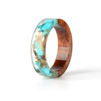 ราคา Wood Resin Ring Transparent Epoxy Resin Ring Fashion Handmade Dried Flower Wedding Jewelry Love Ring for Women 2019 New Design (20149465777)