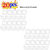 ราคา ถังเก็บยาแบบทำมือมีกล่องเก็บของพลาสติกใสกันฝุ่นและทรงสี่เหลี่ยมขนาดเล็กขนาด20 10 5ชิ้นภาชนะแบบพกพาขนาดเล็ก (20247869851)