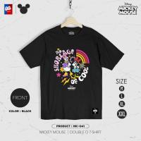 ราคา ส่งฟรี เสื้อยืด Mickey Mouse มิกกี้เมาส์ รุ่น MK 041 ลิขสิทธิ์แท้ วอลต์ ดิสนีย์ สีดำ เสื้อ Disney แท้ MLXL2XL (19435390994)