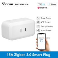 ราคา ITEAD SONOFF ปลั๊ก Zigbee 15A ปลั๊กอัจฉริยะ ซ็อกเก็ตอัจฉริยะ eWeLink APP การควบคุมเวลา สวิตช์อัจฉริยะไร้สาย Zigbee Router Extender Zigbee Bridge Hub ที่จำเป็น S40ZB Lite (15352321264)