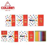 ราคา Colleen ดินสอสี สีไม้ คอลลีน 12 24 36 48 60 72 สี เนื้อสีสดใส เนียนสวย สีเข้ม คมชัด ไส้แข็งแรงไม่หักเปราะง่าย (19590168702)