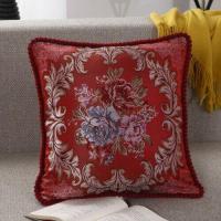 ราคา 48x48cm Chenille Fabric Jacquard Embroidered Cushion Covers 48 48cm Floral Pillowcase Home Sofa Decorative Luxury Throw Pillows (20015429236)