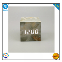 ราคา Remim นาฬิกาอิเล็กทรอนิกส์ LED เสียงควบคุมนาฬิกาเรือนไม้สร้างสรรค์หินอ่อนเทียมนาฬิกาปลุกนาฬิกาปลุกข้างเตียงเม็ดนาฬิกาปลุก (17808033562)