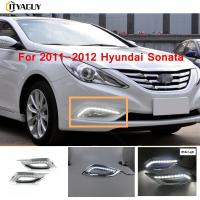 ราคา ไฟตัดหมอกแสงวิ่งกลางวัน DRL LED สีขาว2X9สำหรับ Hyundai Sonata 2011 2012 (18341065658)