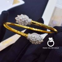 ราคา กำไลทองแฟชั่น b99 กำไลทองไมครอน หนัก 1 บาท กำไลเพชร กำไลรุ่นบีบ กำไลทองไมครอน กำไลสวยๆ กำไลแฟชั่น กำไลทองชุบ กำไล (15800037328)