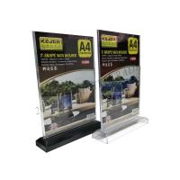 ราคา ป้ายอะคริลิค ป้ายพลาสติก ป้ายตั้งโต๊ะ ขนาดA4 A5 A6 รูปตัวT L Y แนวตั้ง นอน ฐานดำ ขาว โชว์สินค้าหน้าร้านสวยงาม โดดเด่น (4001348097)