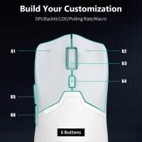ราคา Delux M800 PRO PAW3370สีขาวเมาส์สำหรับเล่นเกมไร้สายแบบมีสาย Programmable Ergonomic Mice Type C ชาร์จใหม่ได้สำหรับ Windows Mac (20632879247)