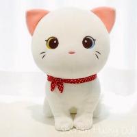 ราคา ตุ๊กตาแมว ตัวอ้วนกลม ขนกำมะหยี่ พร้อมผ้าผูกคอ ของขวัญ น่ารัก ถูกใจ ทาสแมว (14793917680)