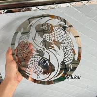 ราคา วงกลมปลาคราฟ สเตนเลส 304 สีเงิน สีทอง (17548219967)