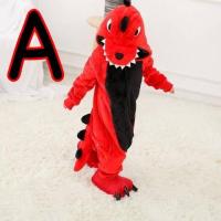 ราคา 7C51 ชุดเด็ก ชุดมาสคอต ชุดนอน ชุดแฟนซี มังกร ก๊อตจิ ไดโนเสาร์ สีแดง Mascot Red Dinosaur Dragon Godji Costumes (6470964199)