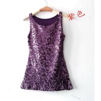 ราคา ชุดการแสดงเสื้อกล้ามสายเดี่ยวตัวสั้นสำหรับผู้หญิงเสื้อตัวในปักเลื่อมเซ็กซี่ใส่ด้านนอกสำหรับฤดูร้อนเสื้อสายเดี่ยวสีดำเรียบง่ายแมทช์ลุคง่าย (19906164059)