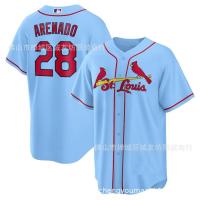 ราคา Cardinals 28 Blue Fan Arenado Embroidered Baseball Jersey MLB baseball Jersey (19349315521)