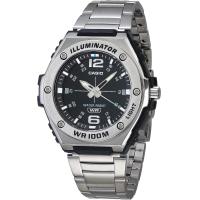 ราคา Casio Illuminator Mens Quartz Heavy Duty 50mm Watch MWA 100H 2AVCF Silver (20135771883)
