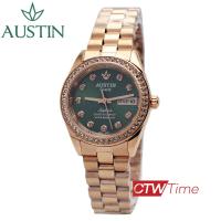 ราคา AUSTIN นาฬิกาข้อมือผู้หญิง สายสแตนเลส รุ่น AL1662T กระจก Sapphire กันรอยขีดข่วน (20878388824)