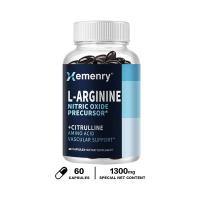 ราคา L Arginine L Citrulline Booster สำหรับผู้ชาย ประสิทธิภาพความทนทานสำหรับการออกกำลังกาย 60 NO L Arginine Plus แคปซูลมังสวิรัติ (18537298919)