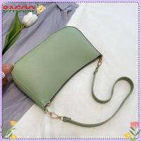 ราคา กระเป๋ากระเป๋าแบบหนีบแขนสะพายไหล่หนัง PU แฟชั่นสำหรับผู้หญิงสีทึบลำลองใบเล็กกระเป๋าถือ (20723905502)