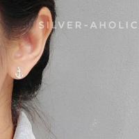 ราคา Silver Aholic ต่างหูเงินแท้92 5 ลายสมอเรือ minimalสไตล์เกาหลี (16429034473)