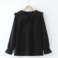 ราคา มีไซส์ใหญ่ Plus ขนาด XL 4XL สีขาวเสื้อสีดำสตรี Workwear เสื้อหรูหราขนาดใหญ่แขนยาวฤดูใบไม้ผลิฤดูร้อน Blusas (6525478182)