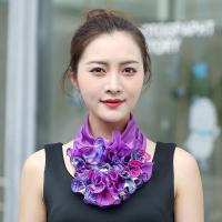 ราคา basevv ผ้าพันคอแบบสวมหัวหลากหลายแบบหญิงล้วนตรงปกดอกไม้ปลอมผ้าพันคอ (19582291017)