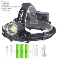 ราคา 150000 Lumen XHP ไฟฉายคาดศีรษะ LEDไฟฉายคาดหัวโคมไฟตกปลาแคมป์ปิ้ง18650ไฟฉาย USB ซูมได้ (10193958499)