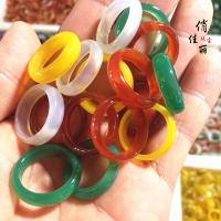 ราคา HZPขายดีหยกสีแดงสีเหลืองสีเขียวแหวนอะเกตจี้หินคาลซิโดนีผู้ชายและแหวนเครื่องประดับสำหรับผู้หญิงขายส่ง (6311086904)