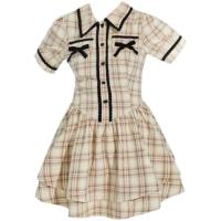 ราคา ELF TRIBE ชุดเดรสชั้นขนมเค้กทรง A แขนสั้นเข้ารูปพอดีชุดเดรสเชิ้ตลายสก็อตวินเทจสำหรับผู้หญิง (18113561173)