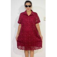 ราคา เดรสสาวอวบ เดรสลูกไม้สวยหรูใส่ออกงาน อก 50 เอว 52 สะโพก 54 มี 10 สี ชุดเดรสสาวอวบ เดรสสั้นออกงาน (21041014698)