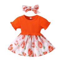 ราคา ชุดเดรสเจ้าหญิงเด็กผู้หญิง 0 18 เดือน แฟชั่นฤดูร้อน ลายดอกไม้ สีส้ม เดรสแขนสั้น สําหรับเด็กผู้หญิง (19274129321)