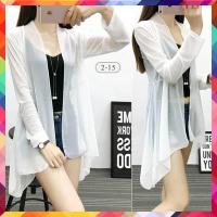 ราคา เสื้อคลุมเกาหลี ผ้าชีฟอง ผ้าตาข่าย หน้าสั้น หลังยาว ผ้าโปร่งบางเบา ขนาดฟรีไซส์ กดเลือกแบบที่ต้องการมี 15 แบบ เสื้อคลุม2 (358831459)