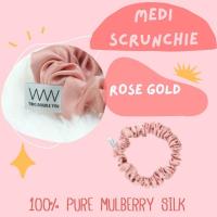 ราคา ยางรัดผมผ้าไหม mulberry แท้ pure mulberry silk scrunchie รับประกันยางยืดย้วยยาก (19242778643)