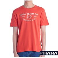 ราคา ลดล้างสต๊อก Hara ฮาร่า ของแท้ เสื้อยืดแขนสั้น คอกลม สีส้ม สกรีนลาย Cotton 100 คุณภาพดี สวมใส่สบาย รุ่นHMTS 0203 38 (18183998546)