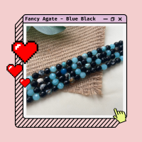 ราคา ลูกปัดหินเครื่องประดับ Fancy Agate Blue Black (16915480632)