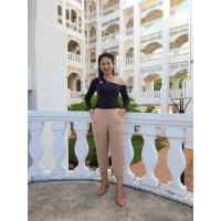 ราคา กางเกงขา7ส่วน เอว28 42นิ้ว กางเกงสาวอวบ กางเกงแฟชั่น 7ส่วนเอวเรียบ (17461335473)