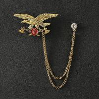 ราคา เข็มกลัดเจ้าอารมณ์รูปมงกุฎสีทองชุดโซ่สไตล์เกาหลีเข็มกลัดนกอินทรีคริสตัลสีแดง (17168684454)