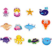 ราคา DISFUNNY สัตว์ทะเล เหมือนจริงจริง ของตกแต่งบ้าน การออกแบบสามมิติ 3D การ์ตูนลายการ์ตูน งานฝีมือสำหรับโรงเรียนอนุบาล น่ารักน่ารักๆ สติกเกอร์แม่เหล็กติดผนัง ของเล่นเด็กเล่น สติกเกอร์สัตว์ทะเล แม่เหล็กติด