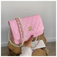 ราคา New Style Small Fragrance Money Bag Korean Version Camellia Pearl Cross Body Exquisite Chain Shoulder Rhombus Square Female Classy Go AUG (20119816496)