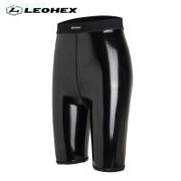 ราคา LEOHEX กางเกงออกกำลังกายเอวสูงกางเกงโยคะสีดำเซ็กซี่หนังแก้วกางเกงออกกำลังกายมันวาว (20441739107)