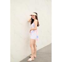 ราคา เสื้อมัดย้อมคล้องคอผูกหลังสีพาสเทล (19999377794)