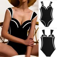 ราคา S 2XL New Slim Covering Bikinis For Women Korean Fashion Retro Cover Belly Underwire Triangle Swimsuit One Piece Hot Spring Vacation Swimwear NewSwimwear for Women (20022784386)