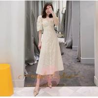 ราคา Newlooks drn1819 เดรสฉลุลูกไม้ลายไหล่สม๊อคยางยืด มีซับในอย่างดี รูดซิปข้าง งานฉลุปักดอกสวยมาก มี 2 สีตามภาพค่ะ (3207652422)