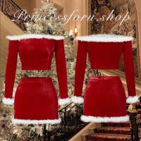 ราคา ชุดเซ็ต เสื้อแขนยาว พร้อมกระโปรง สีแดง ชุดคริสมาสต์ แซนตี้ (20992990774)