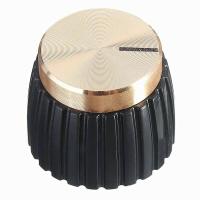 ราคา 10x Guitar AMP Amplifier Knobs Push on Black Gold Cap for Marshall Amplifier (18617474842)