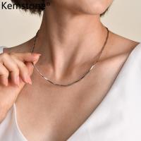 ราคา Kemstone สร้อยคอชุบสร้อยทองคำขาวสแตนเลสเครื่องประดับสร้อยโซ่ผู้หญิง (21063112838)