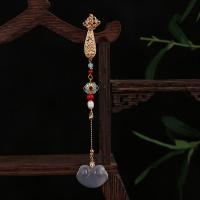 ราคา เข็มกลัดไข่มุกแฟชั่นแต่งงานสุดหรูเข็มกลัดสไตล์จีนสำหรับเด็กผู้หญิงเข็มกลัดพู่ห้อยรูปดอกไม้จี้พัดลมโบราณหมุดประดับกี่เพ้า (20881766831)