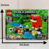 ราคา LEGO My World Red Barn 21187 Colorful Wool Farm Cottage Assembly Lego 21153 Yizhi Building Blocks (20709685004)