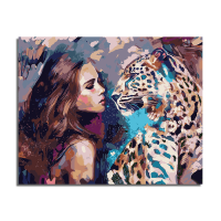 ราคา CaiHuiSi Diy Paint By Numbers 40 50cm ระบายสีตามเลข ภาพระบายสีตามตัวเลข ผ้าใบ Starry Girl Unframed สีโดยตัวเลขบนผ้าใบ Home Wall Decor Painting By Numbers (10043149166)