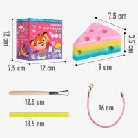 ราคา DIY ขูด สบู่ชีส สายรุ้ง เรนโบว์ เจอลูกปัดข้างใน Rainbow Soap Treasure เกมสมอง สร้อยข้อมือ DIY ของเล่นทางโบราณคดี (21007198297)
