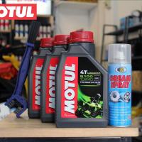 ราคา น้ำมันเครื่อง MOTUL 5100 10W 40 จำนวน 3 ขวด สเปรย์ฉีดโซ่ BOSNY แปรงขัดโซ่ (1077282529)