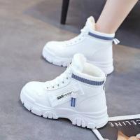 ราคา รองเท้าผ้าฝ้ายกำมะหยี่หุ้มฉนวนสำหรับผู้หญิงสไตล์เกาหลีแบบใหม่อเนกประสงค์ทรงสูงรองเท้ากีฬาสำหรับ2023รองเท้าบูทลำลองขาสั้นยอดนิยม (21046806411)
